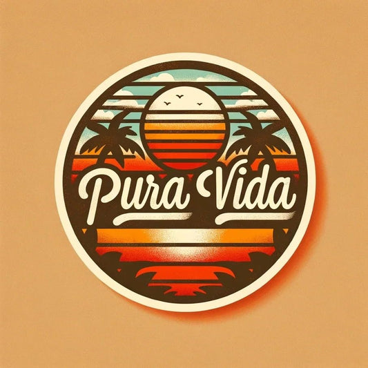 Vinyl sticker: Sticker Pura Vida Vinyl Decal Embrace The Surf Sunset Wildlife Vibes for Car Truck Bumper Glass Laptop Tumbler