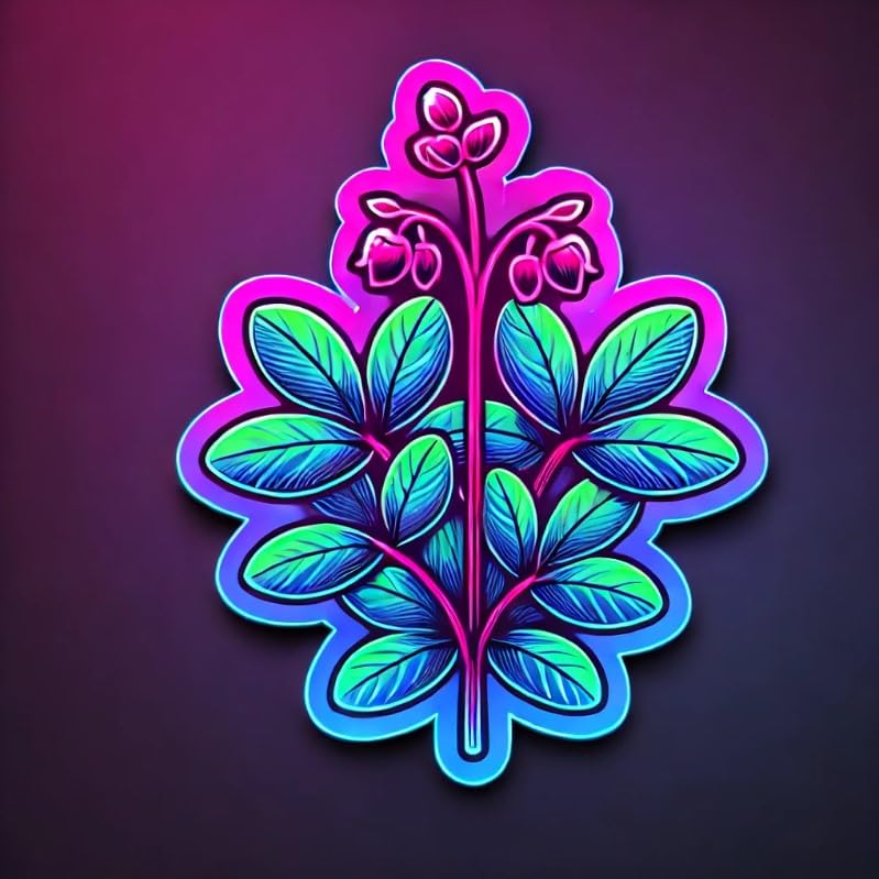 Vinyl sticker: Neon Gaultheria Waterproof Laptop Wall Car Window Bumper Sticker Decal Truck Auto Water Bottle
