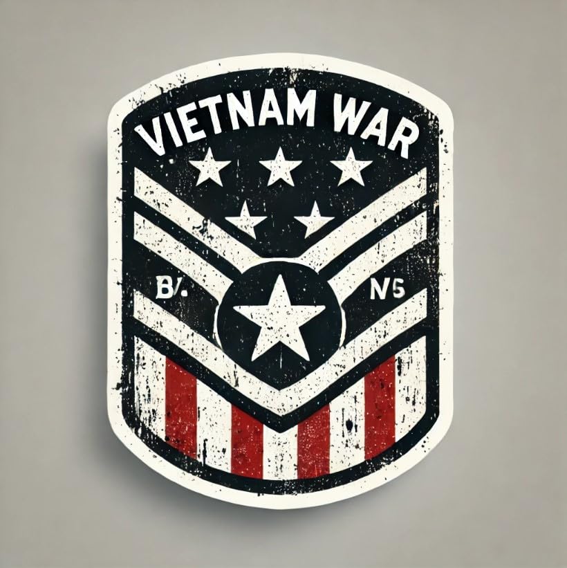 Vinyl sticker: Vietnam War Military Rank Insignia Stickers - Vintage Decals for Cars, Laptops, Bumpers, and Windows Variation 2 (4)
