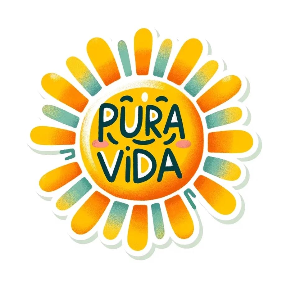 Vinyl sticker: Sticker Pura Vida Adventure Vinyl Sunflower Decal Embrace The Surf Sunset Wildlife Vibes for Car Truck Bumper Door Laptop Tumbler