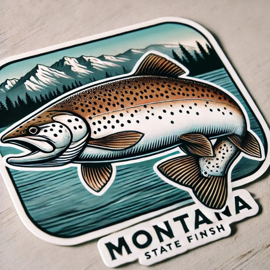 Vinyl sticker: Clark's Salmon Artistic Fishing Sticker for Laptop, Wall, Car, Window, Bumper, Decal, Truck, Waterproof, Auto, Water Bottle