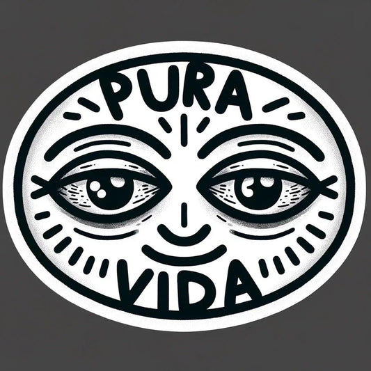 Vinyl sticker: Sticker Pura Vida Tropical Decal Embrace The Surf Sunset Wildlife Vibes for Car Truck Bumper Door Laptop Tumbler (4")