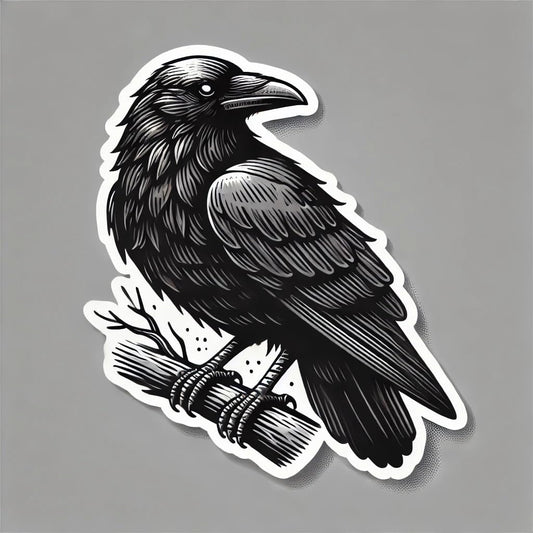 Vinyl sticker: The Raven Sticker Decal for Laptop, Wall, Car, Window, Bumper, Waterproof Vinyl Truck Auto Water Bottle Design