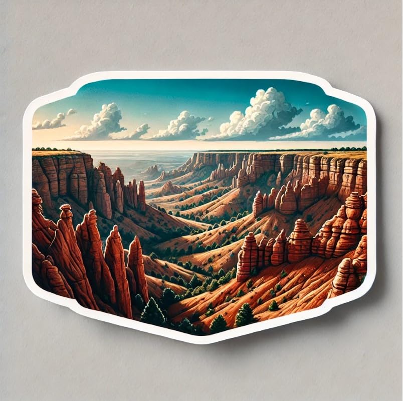 Vinyl sticker: Oklahoma Scenic Canyon Laptop Wall Car Window Bumper Sticker Decal Truck Waterproof Auto Water Bottle (6)