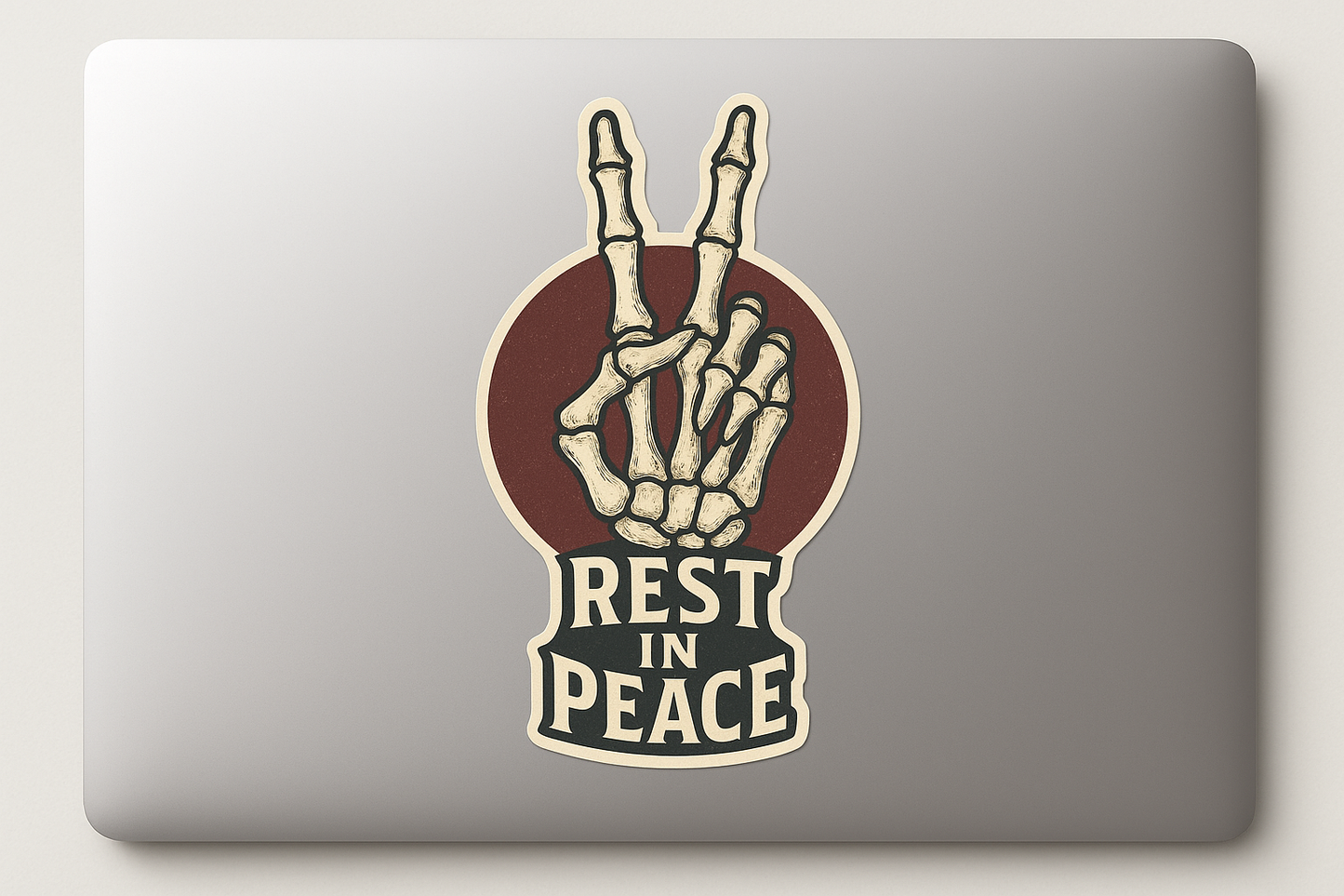 Skeleton Hand Peace Sign Sticker Decal Vinyl Laptop Car Window Bumper AUTO Water Bottle Helmets Waterproof