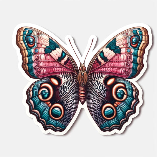 Vinyl sticker: Realistic Butterfly Sticker for Laptop, Wall, Car, Window, Bumper, Waterproof Decal for Trucks and Water Bottles