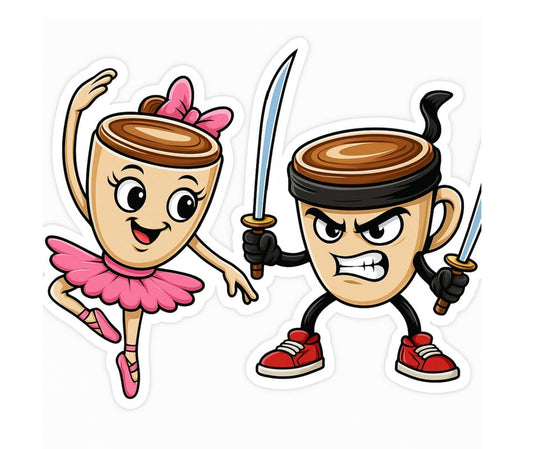 Vinyl sticker: Cappuccino Assassino Sticker Decal for Laptop Wall Car Window Bumper Truck Auto Water Bottle – Cartoon Ninja Coffee Cup Meme Waterproof Vinyl Art 4 in