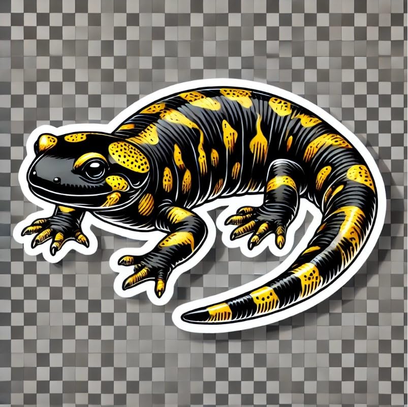 Vinyl sticker: Unique Tiger Salamander Vinyl Sticker for Laptop Wall Car Window Bumper Decal Truck Waterproof Auto Water Bottle (4)