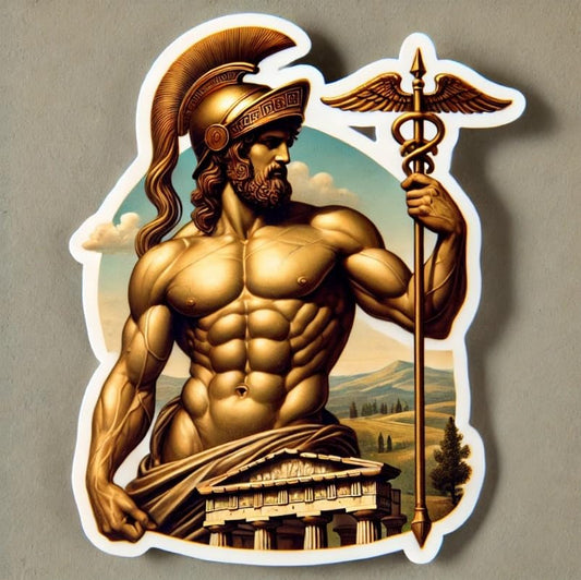 Vinyl sticker: Athletic Hermes Sticker – Waterproof Vinyl Decal for Laptop, Wall, Car, Window, Bumper, Truck, Auto, Water Bottle