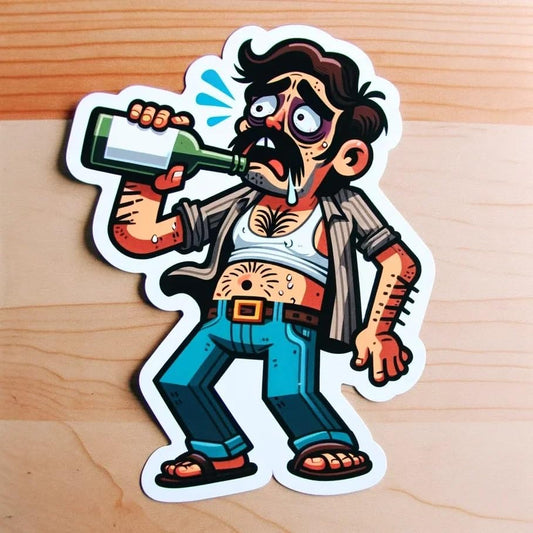 Vinyl sticker: Bottle Alcohol El Borracho Mexican Art Vinyl Stickers Waterproof Fade-Resistant Decals for Cars Laptops Windows Humorous Cultural Decor (4")