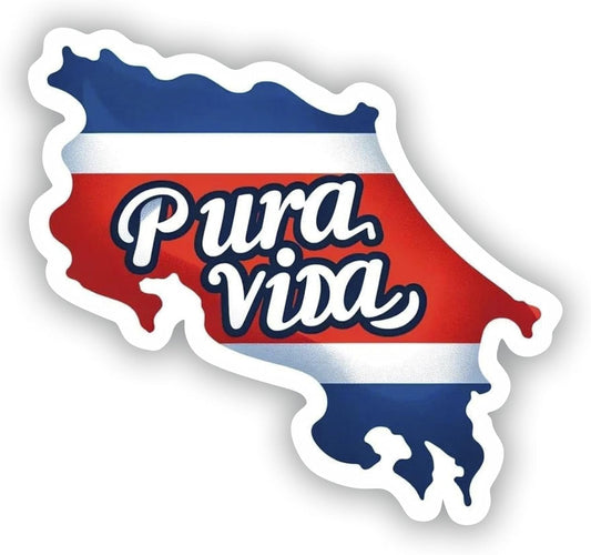 Vinyl sticker: Sticker Pura Vida Adventure Vinyl Costa Rica Decal Embrace The Surf Sunset Wildlife Vibes for Car Truck Bumper Door Laptop Tumbler (4")