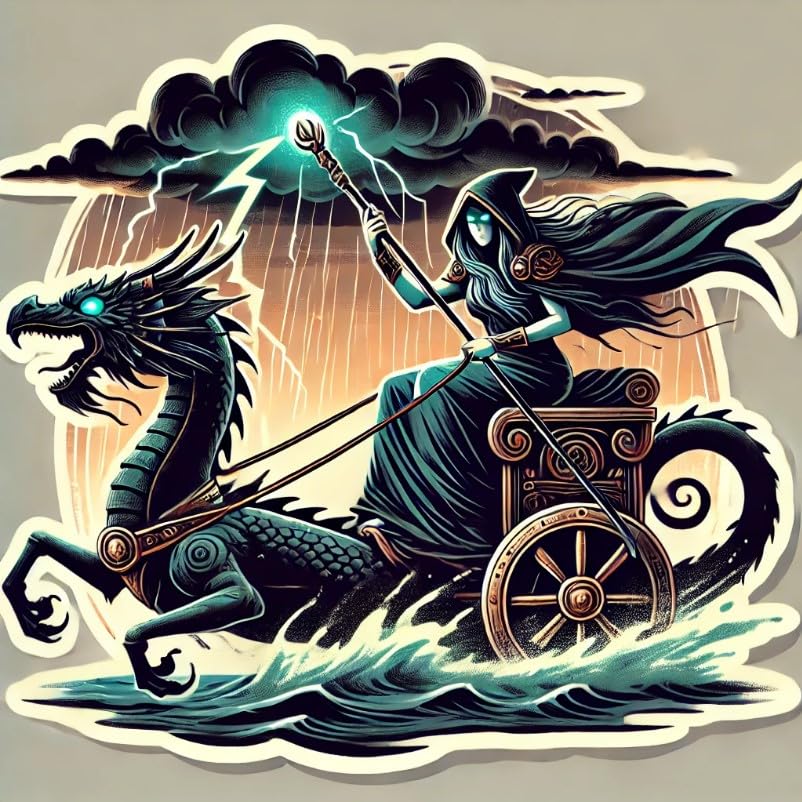 Vinyl sticker: Medea Sorceress Stormy Sky Laptop Wall Car Window Bumper Sticker Decal Truck Waterproof Auto Water Bottle (6)