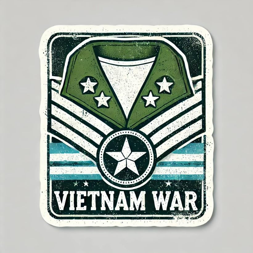 Vinyl sticker: Vietnam War Military Rank Insignia Stickers - Vintage Decals for Cars, Laptops, Bumpers, and Windows Variation 4