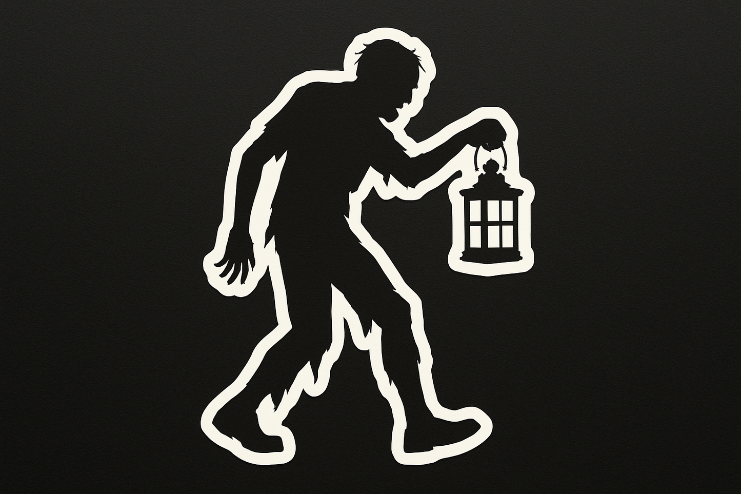 Zombie Lantern Sticker Decal Vinyl Laptop Car Window Bumper AUTO Water Bottle Helmets Waterproof Silhouette