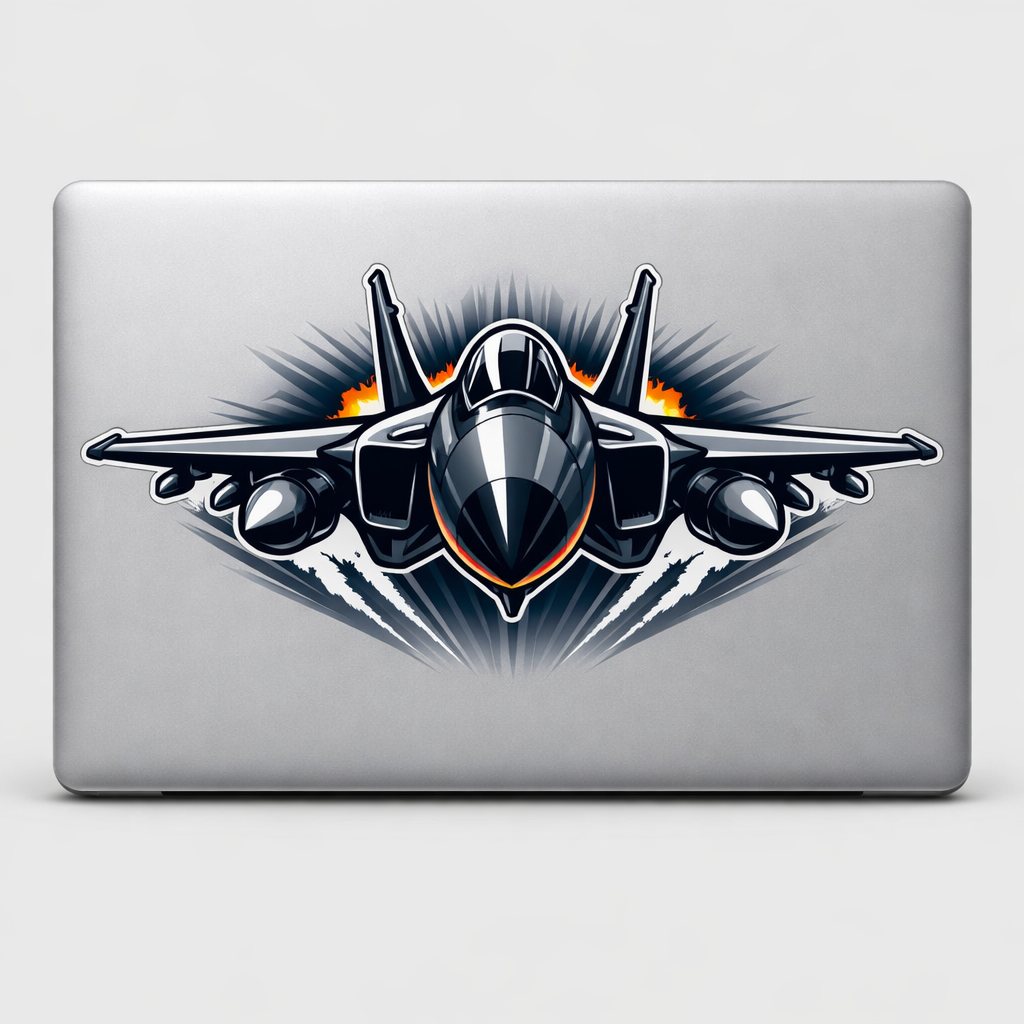 Jet Plane Sticker Decal Vinyl Laptop Car Window Bumper AUTO Water Bottle Helmets Waterproof Aviation