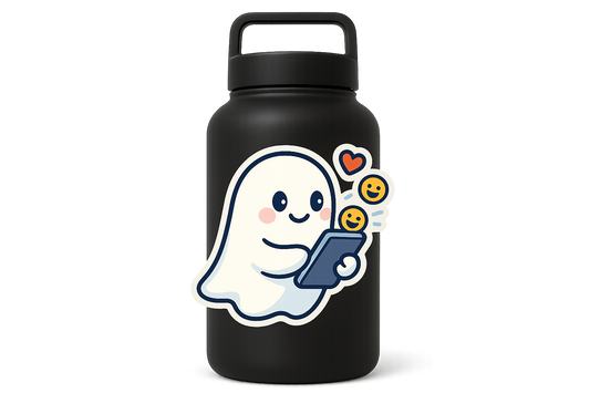 Cartoon Ghost Emojis Sticker Decal Vinyl Laptop Car Window Bumper AUTO Water Bottle Helmets Waterproof Fun