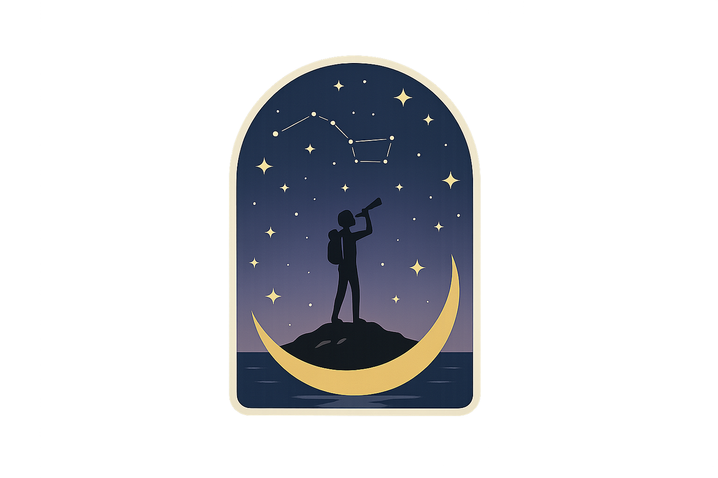 EXL Explorer of Stars Sticker Decal Vinyl Laptop Car Window Bumper AUTO Water Bottle Helmets Waterproof Celestial Nightscape