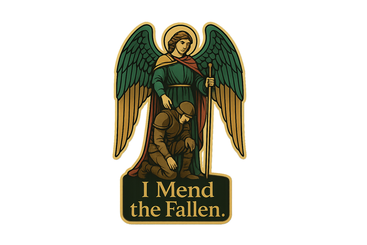 Archangel Raphael Sticker Decal Vinyl Laptop Car Window Bumper AUTO Water Bottle Helmets Waterproof Angel