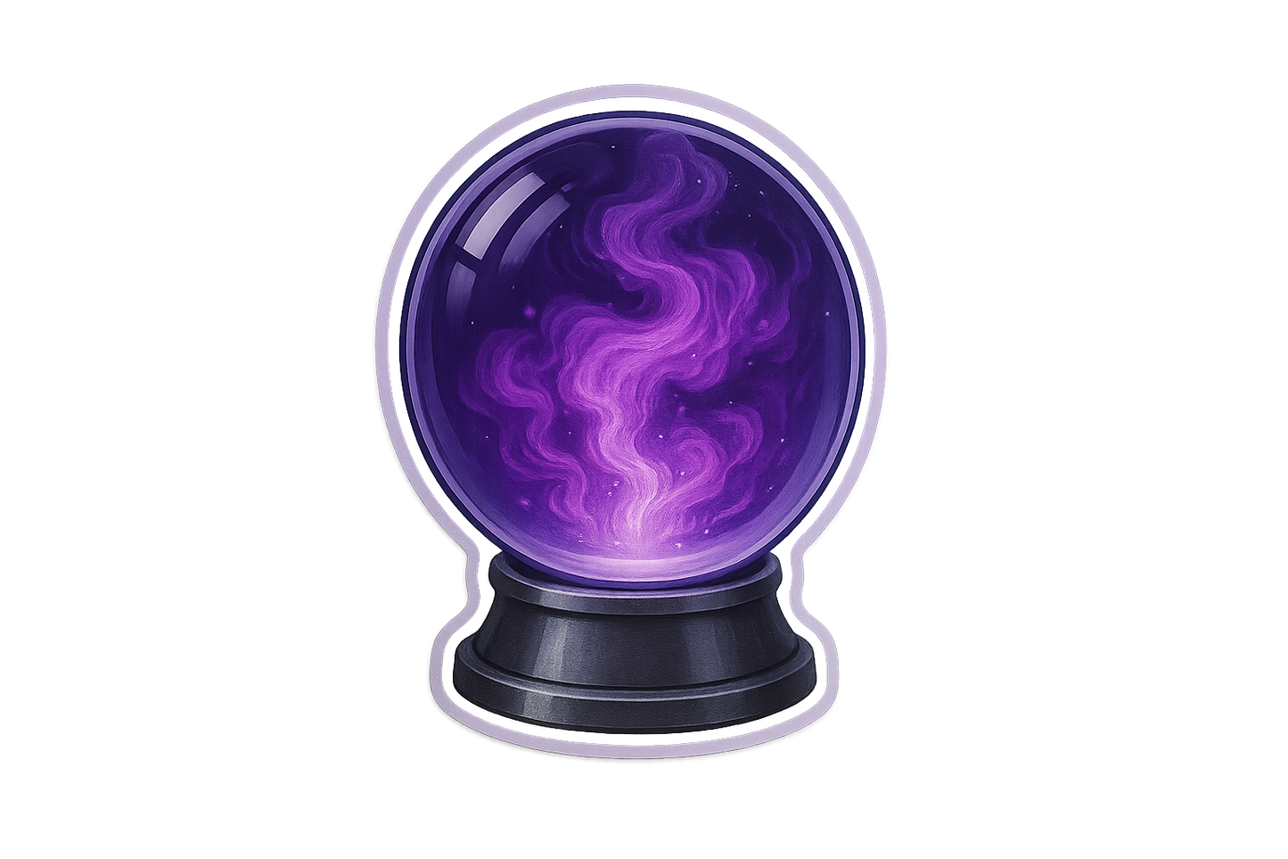 Crystal Ball Sticker Decal Vinyl Laptop Car Window Bumper AUTO Water Bottle Helmets Waterproof Mystic Sphere