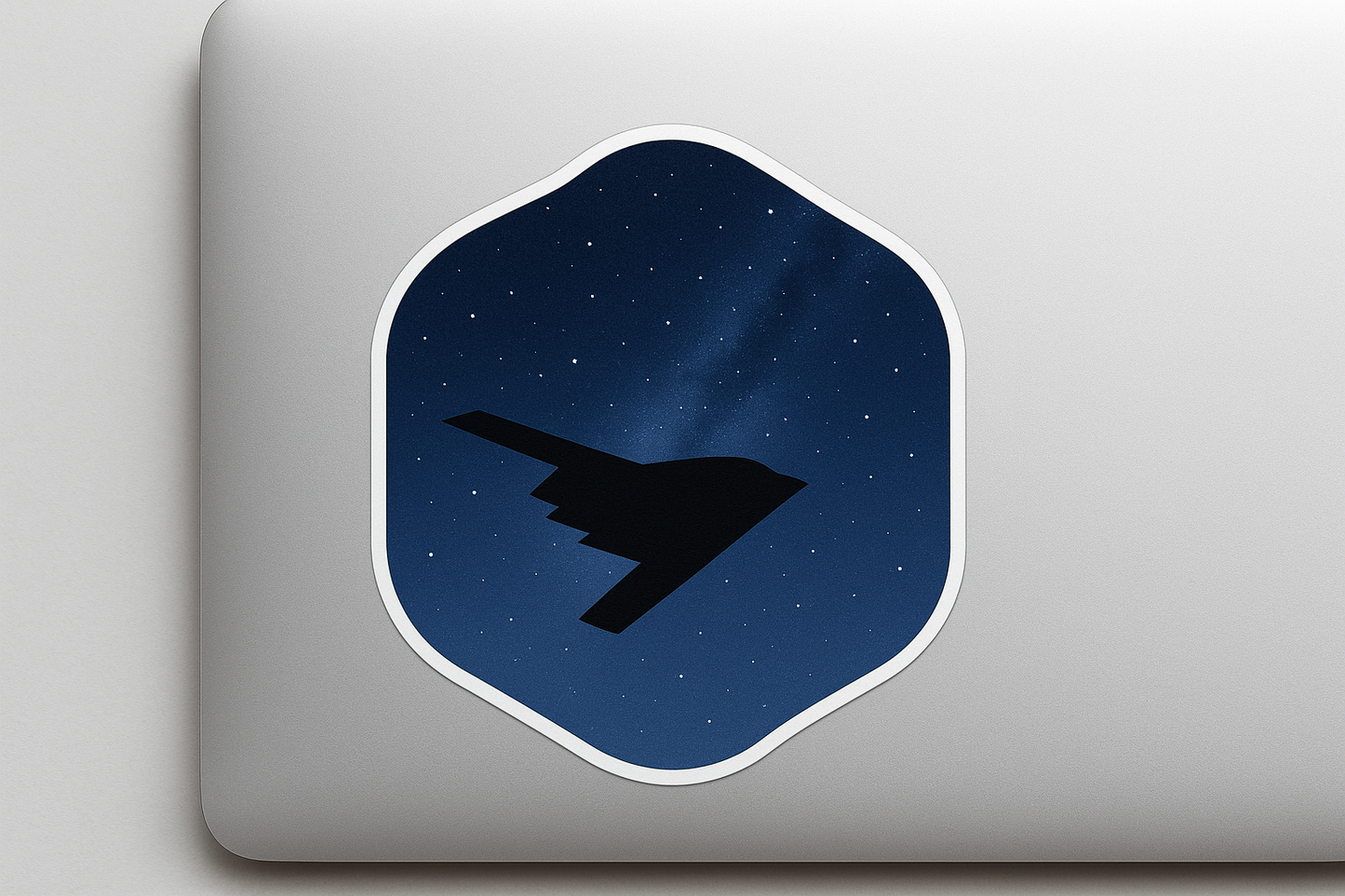 Stealth Bomber Silhouette Sticker Decal Vinyl Laptop Car Window Bumper AUTO Water Bottle Helmets Waterproof Night Sky