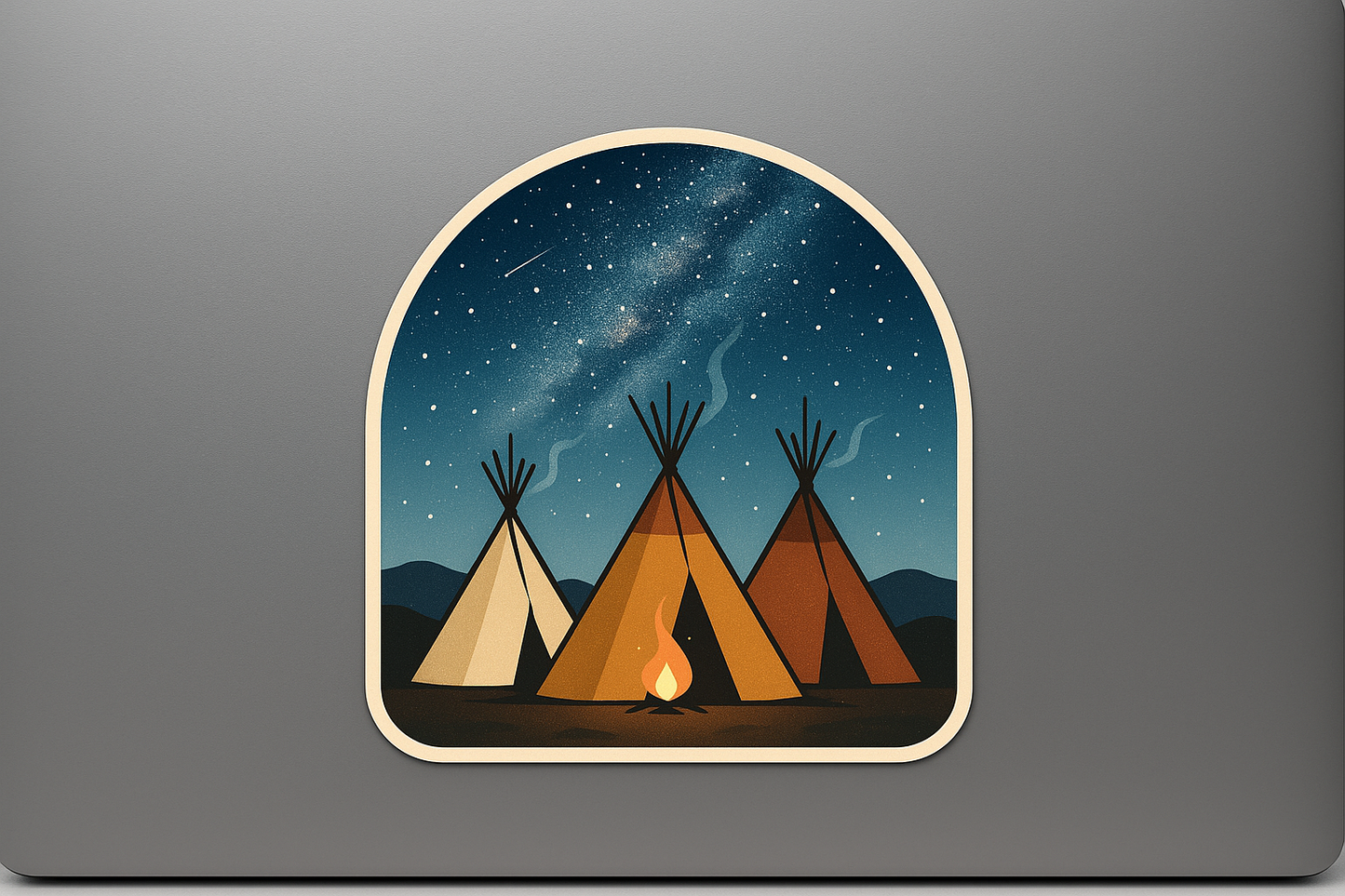 Native Tipi Camp Sticker Decal Vinyl Laptop Car Window Bumper AUTO Water Bottle Helmets Truck Waterproof Milky Way