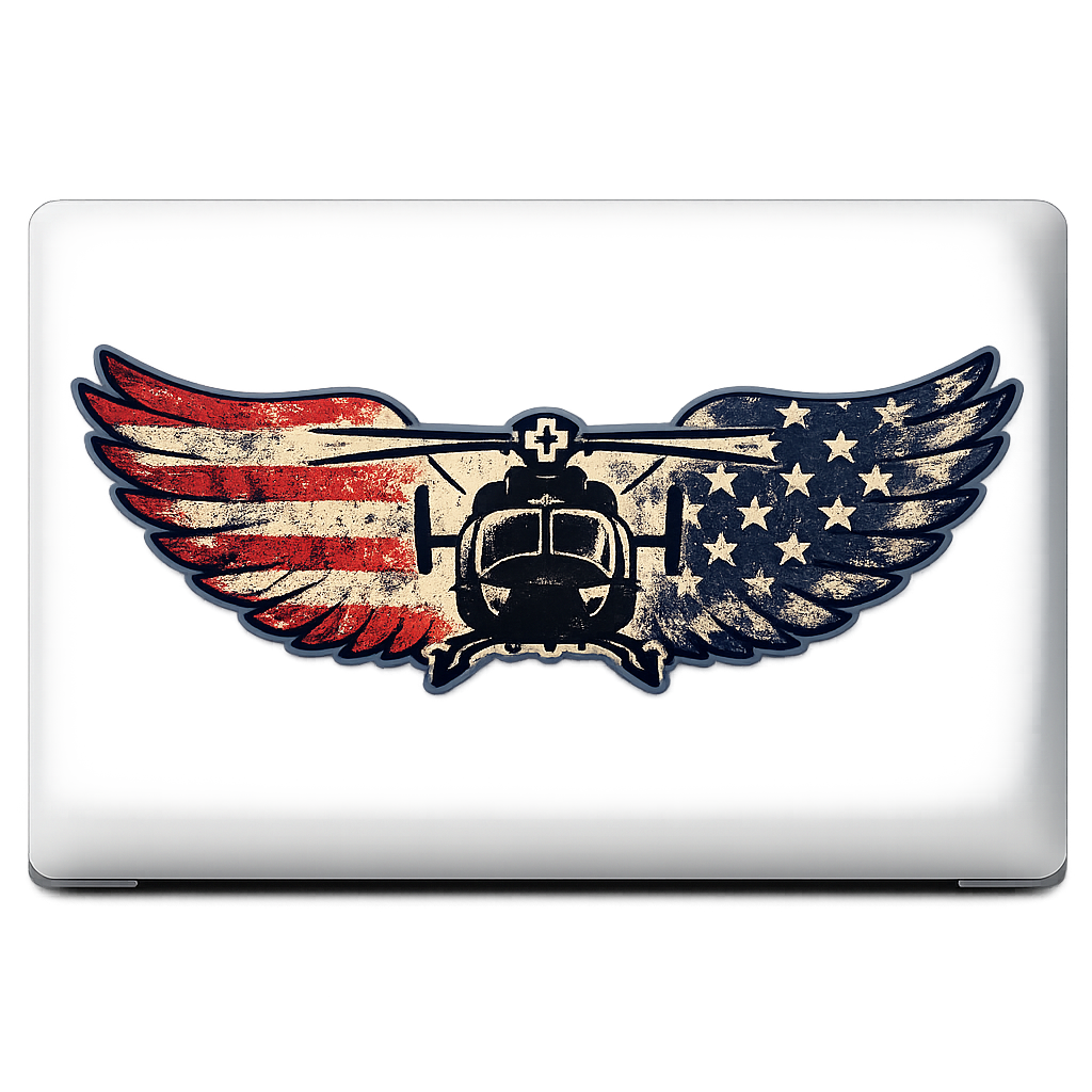 American Flag Wings Sticker Decal Vinyl Laptop Car Window Bumper Truck AUTO Bottle Water Bottle Helmets Flight Nurse Waterproof