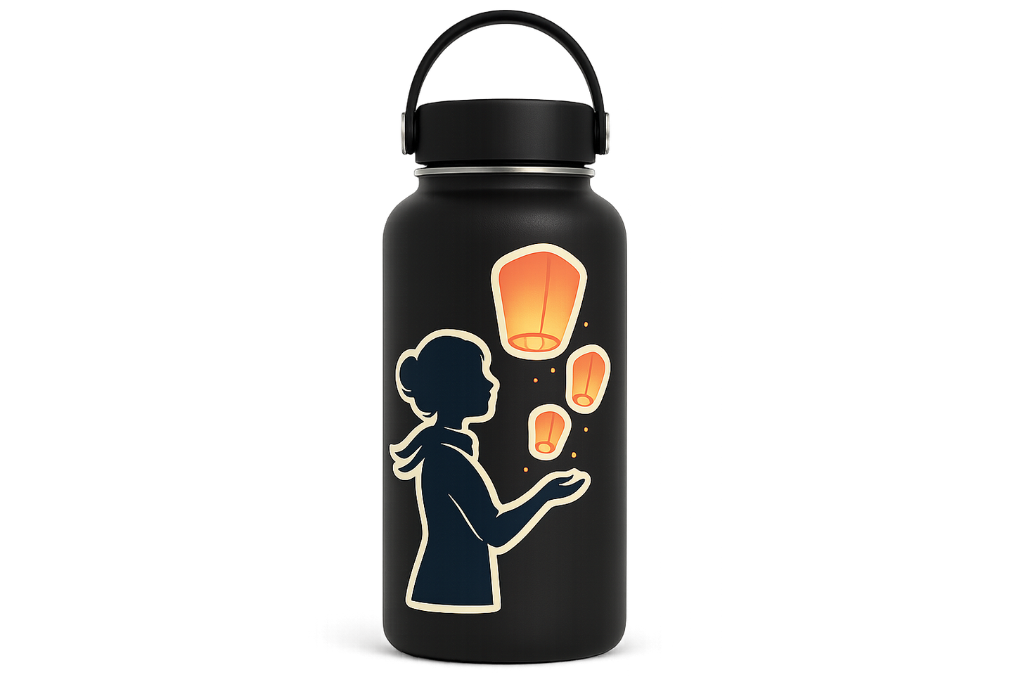 Chinese Festival Sticker Decal Vinyl Laptop Car Window Bumper AUTO Water Bottle Helmets Waterproof Lanterns Sky