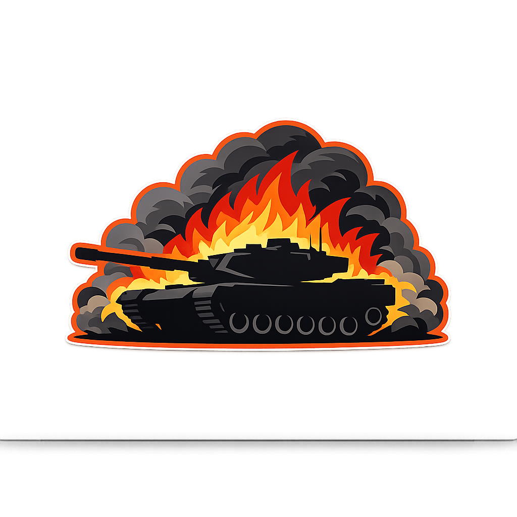 Tank Silhouette Sticker Decal Vinyl Laptop Car Window Bumper AUTO Water Bottle Helmets Waterproof Military