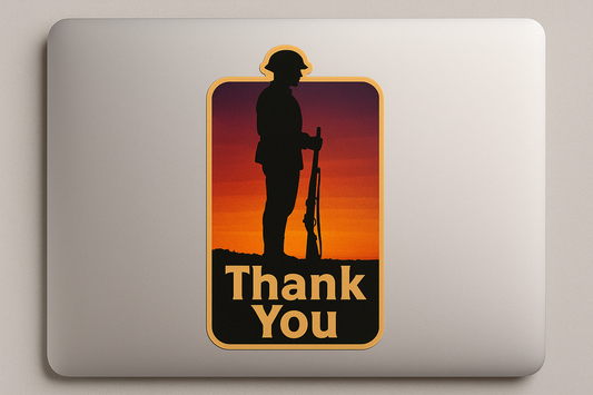 Soldier Silhouette Sticker Decal Vinyl Laptop Car Window Bumper AUTO Water Bottle Helmets Waterproof USA