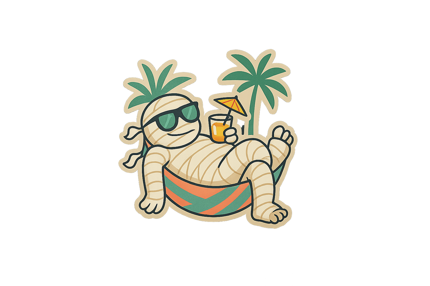 Mummy Egypt Sticker Decal Vinyl Laptop Car Window Bumper AUTO Water Bottle Helmets Waterproof Relaxation