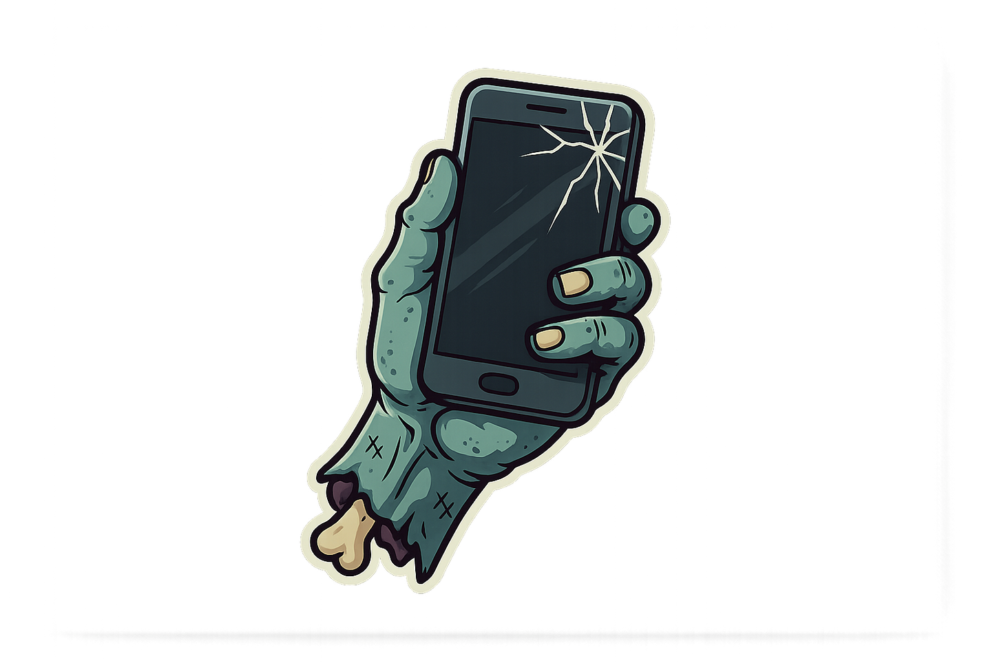 Zombie Hand Smartphone Sticker Decal Vinyl Laptop Car Window Bumper AUTO Water Bottle Helmets Waterproof Halloween