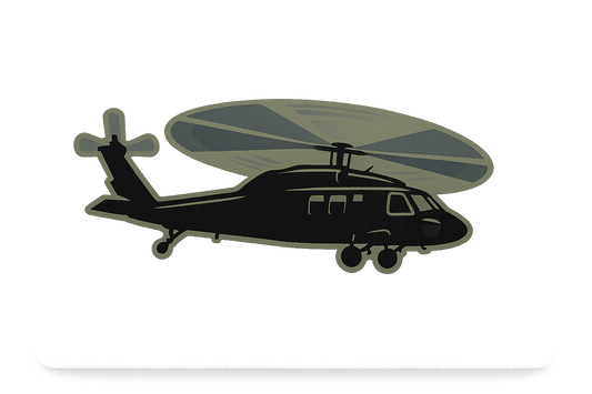 Black Hawk Helicopter Sticker Decal Vinyl Laptop Car Window Bumper AUTO Water Bottle Helmets Waterproof Military