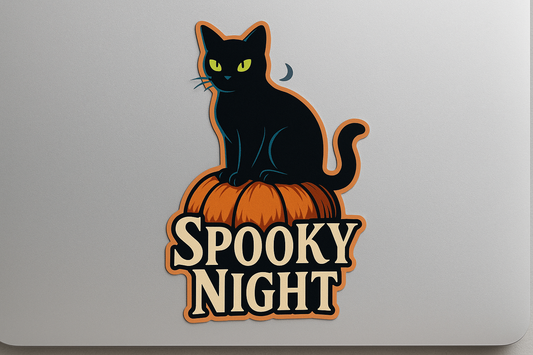 Black Cat Sticker Decal Vinyl Laptop Car Window Bumper AUTO Water Bottle Helmets Waterproof