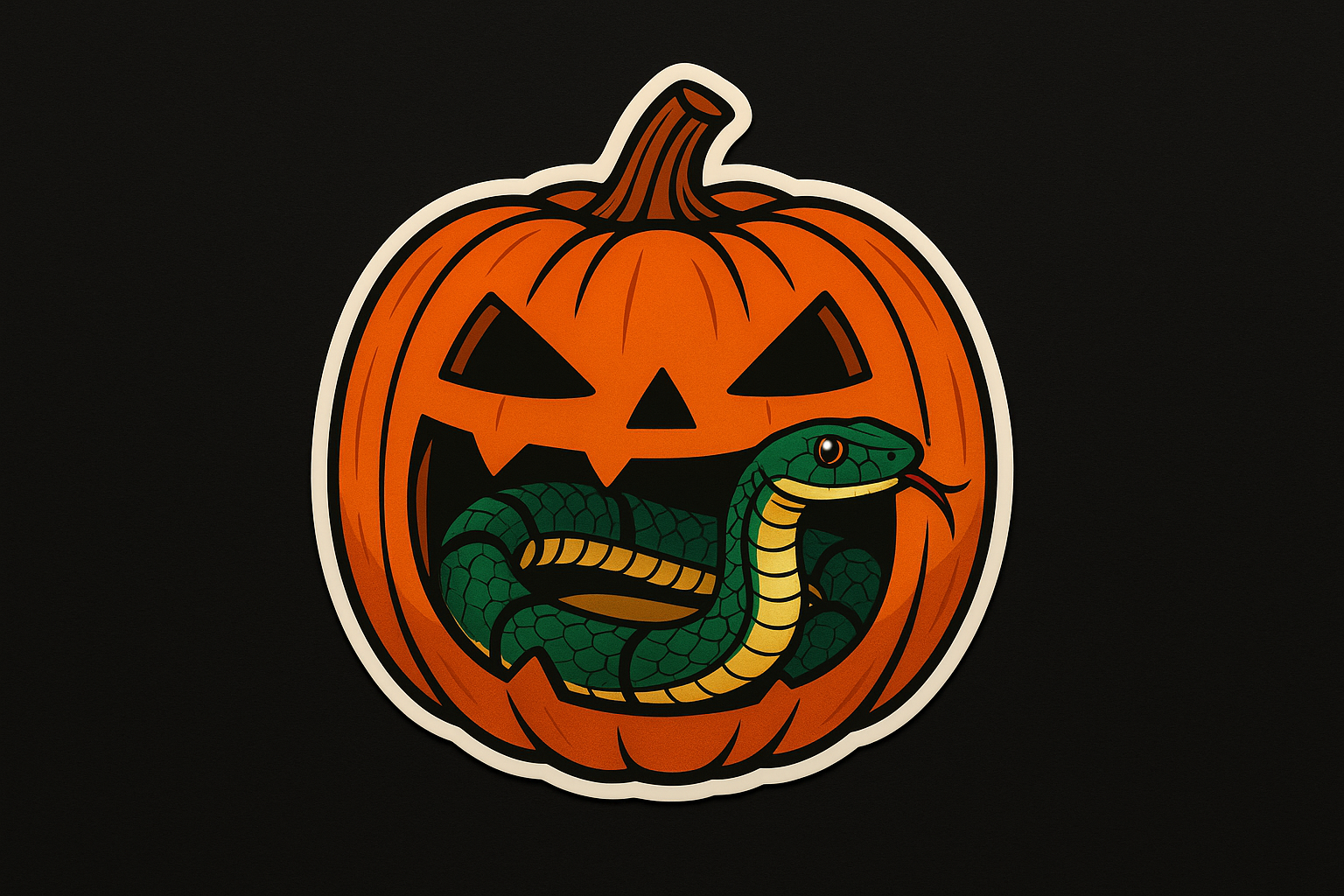 Snake Pumpkin Sticker Decal Vinyl Laptop Car Window Bumper AUTO Water Bottle Helmets Waterproof