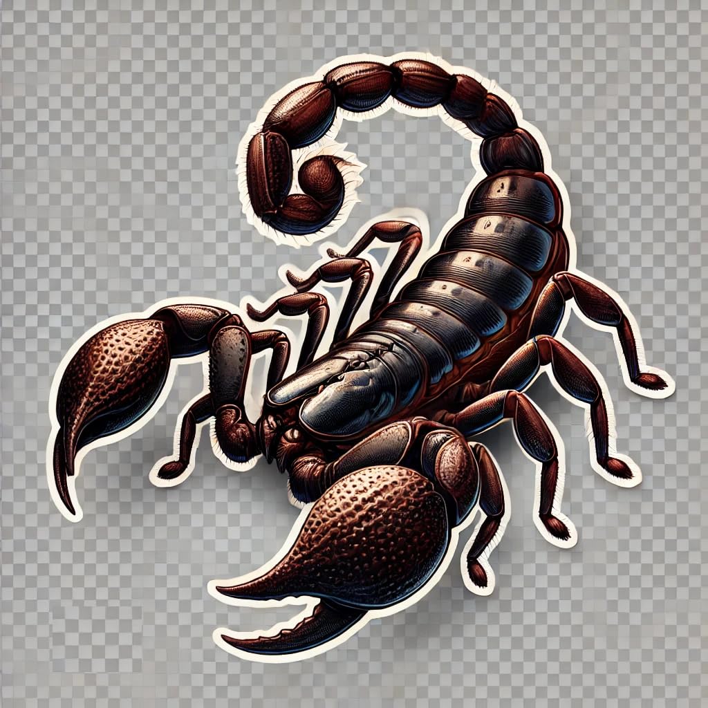 Vinyl sticker: Realistic Scorpion Laptop, Wall, Car, Window, Bumper, Sticker, Decal - Waterproof, Auto, Water Bottle, Truck, Durable Vinyl, Lifelike Scorpion Design