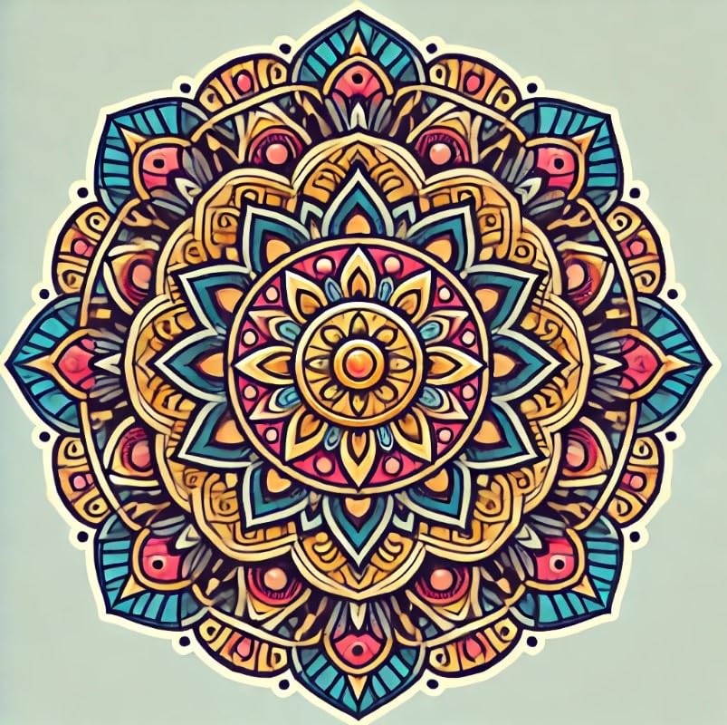 Vinyl sticker: Mandala Sun Sticker Decal for Car, Laptop, Window, Wall, Bumper, Waterproof Vinyl Spiritual Decor