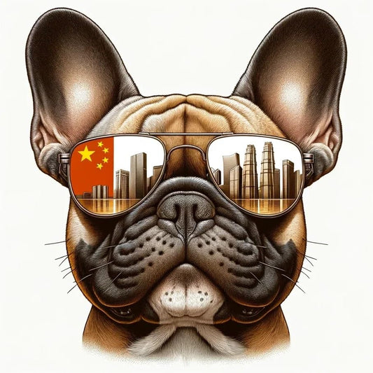 Vinyl sticker: Sticker French Bulldog Glasses Flag City China Patriotic Dog Vinyl Decal American Flag & Cute Dogs in Glasses USA Pride Canine Waterproof Décor for Laptops Water Bottles Frenchie Patriotic Decal