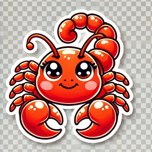 Vinyl sticker: Cartoon Scorpion Laptop, Wall, Car, Window, Bumper, Sticker, Decal - Waterproof, Auto, Water Bottle, Truck, Durable Vinyl, Playful Scorpion Design (4)