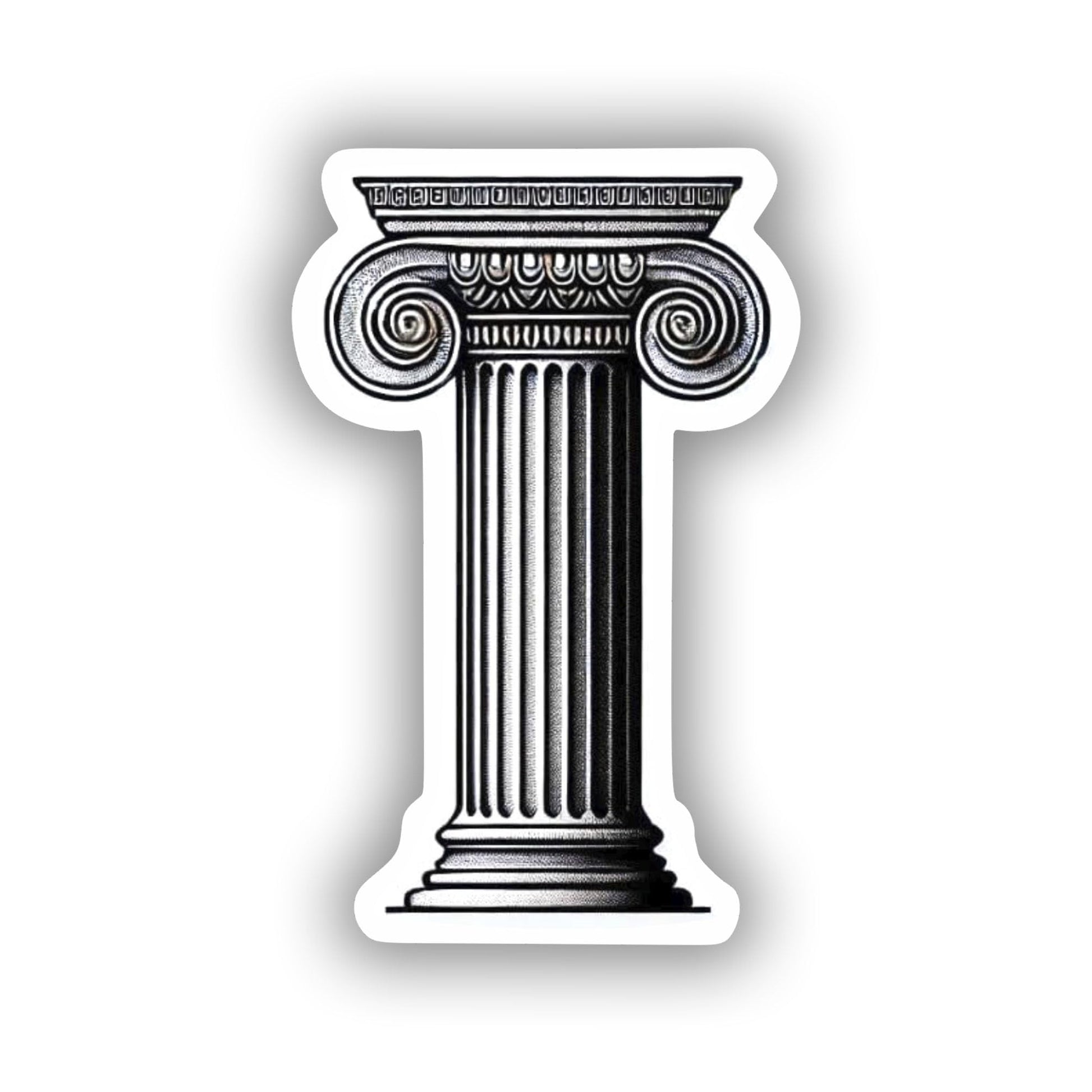 Vinyl sticker: Ancient Greek Column Sticker for Laptop, Wall, Car, Window, Bumper, Truck, Waterproof Decal - Minimalist Design (6)