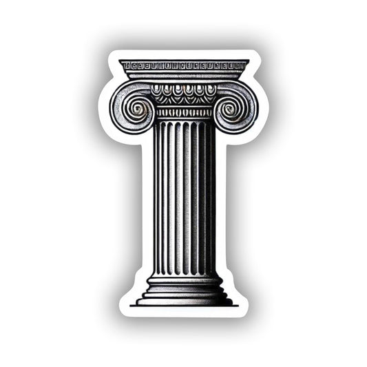 Vinyl sticker: Ancient Greek Column Sticker for Laptop, Wall, Car, Window, Bumper, Truck, Waterproof Decal - Minimalist Design (6)
