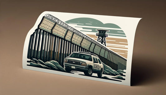 Vinyl sticker: Serious US-Mexico Border Car Sticker for Rear Window, Bumper, Waterproof, Auto, Truck, and More