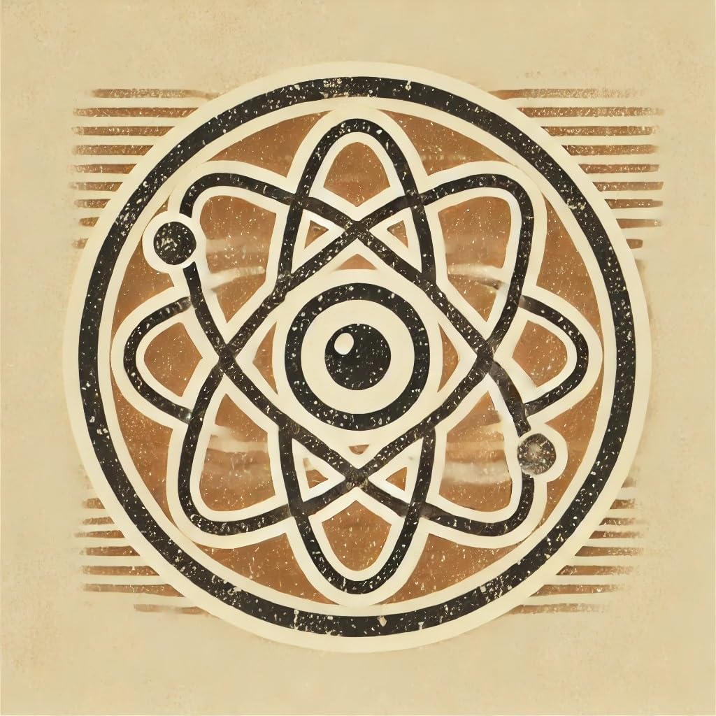 Vinyl sticker: Vintage Atomic Symbol Sticker for Laptop, Wall, Car, Window, Bumper – Retro Distressed Design Decal, Waterproof for Truck, Auto, Water Bottle (4)