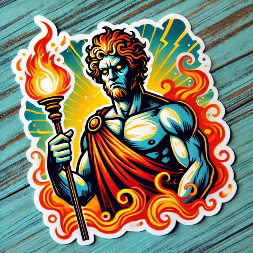 Vinyl sticker: Comic-Style Hades Sticker for Laptop, Wall, Car, Window, Bumper, Decal, Truck, Waterproof Auto, and Water Bottle Design