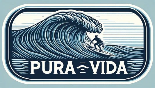 Vinyl sticker: Sticker Pura Vida Wave Decal Embrace The Surf Sunset Wildlife Vibes for Car Truck Bumper Laptop Tumbler (4")