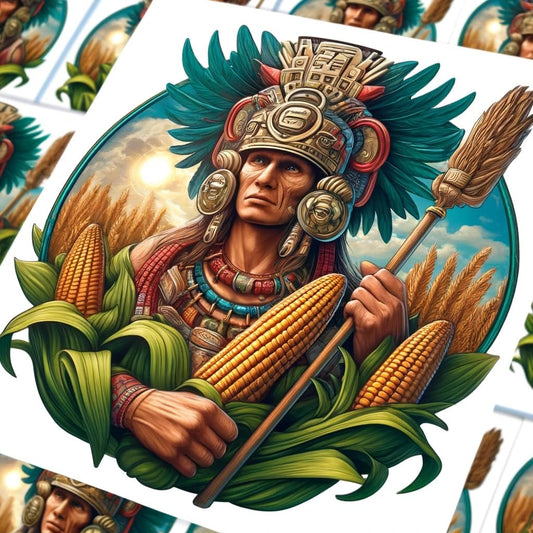 Vinyl sticker: Realistic Itzamna Mayan God Sticker for Car, Laptop, Window, Wall, Bumper, Waterproof Decal, Mythological Design (6)