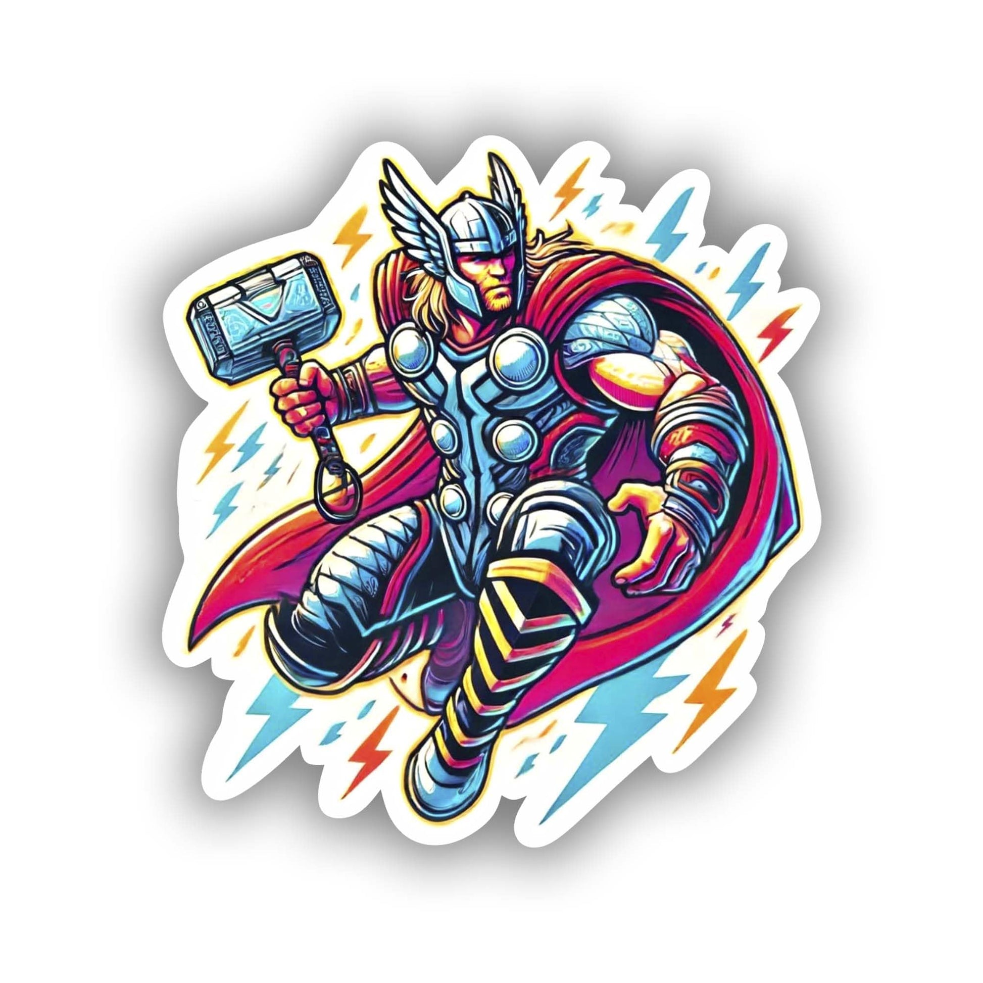 Vinyl sticker: Thor Norse God of Thunder Sticker Decal for Laptop, Wall, Car, Window, Bumper, Truck, Waterproof Auto, Water Bottle