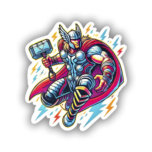 Vinyl sticker: Thor Norse God of Thunder Sticker Decal for Laptop, Wall, Car, Window, Bumper, Truck, Waterproof Auto, Water Bottle