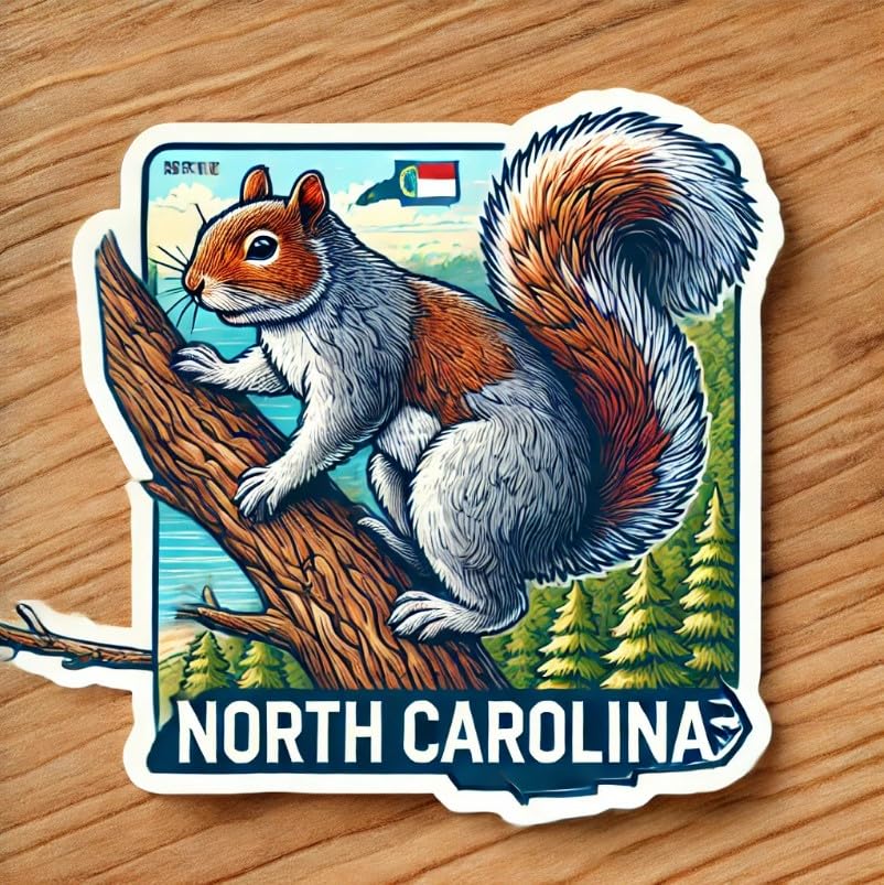 Vinyl sticker: Climbing Eastern Gray Squirrel Laptop Wall Car Window Bumper Sticker Decal Truck Waterproof Auto Water Bottle