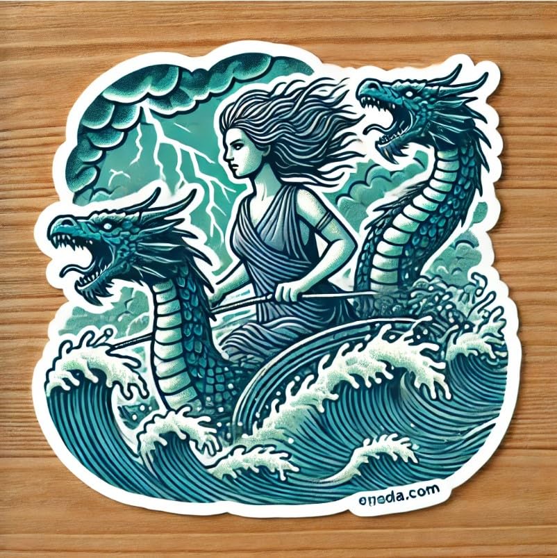 Vinyl sticker: Medea Stormy Ocean Laptop Wall Car Window Bumper Sticker Decal Truck Waterproof Auto Water Bottle