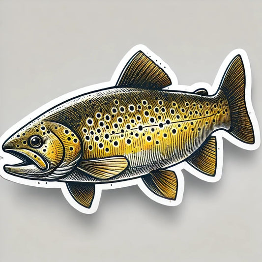 Vinyl sticker: Apache Trout Hand-Drawn Sketch Laptop Wall Car Window Bumper Sticker Decal Truck Waterproof Auto Water Bottle (4)